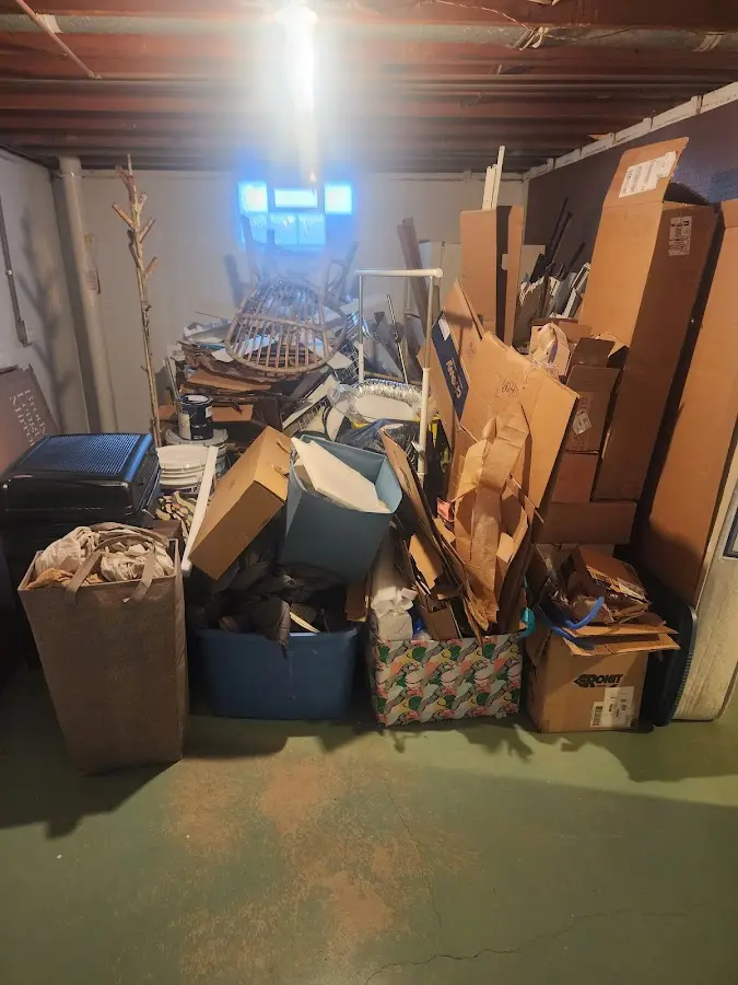 Roll-off dumpster container at job site for Construction Dumpster Rental in Turpin Hills